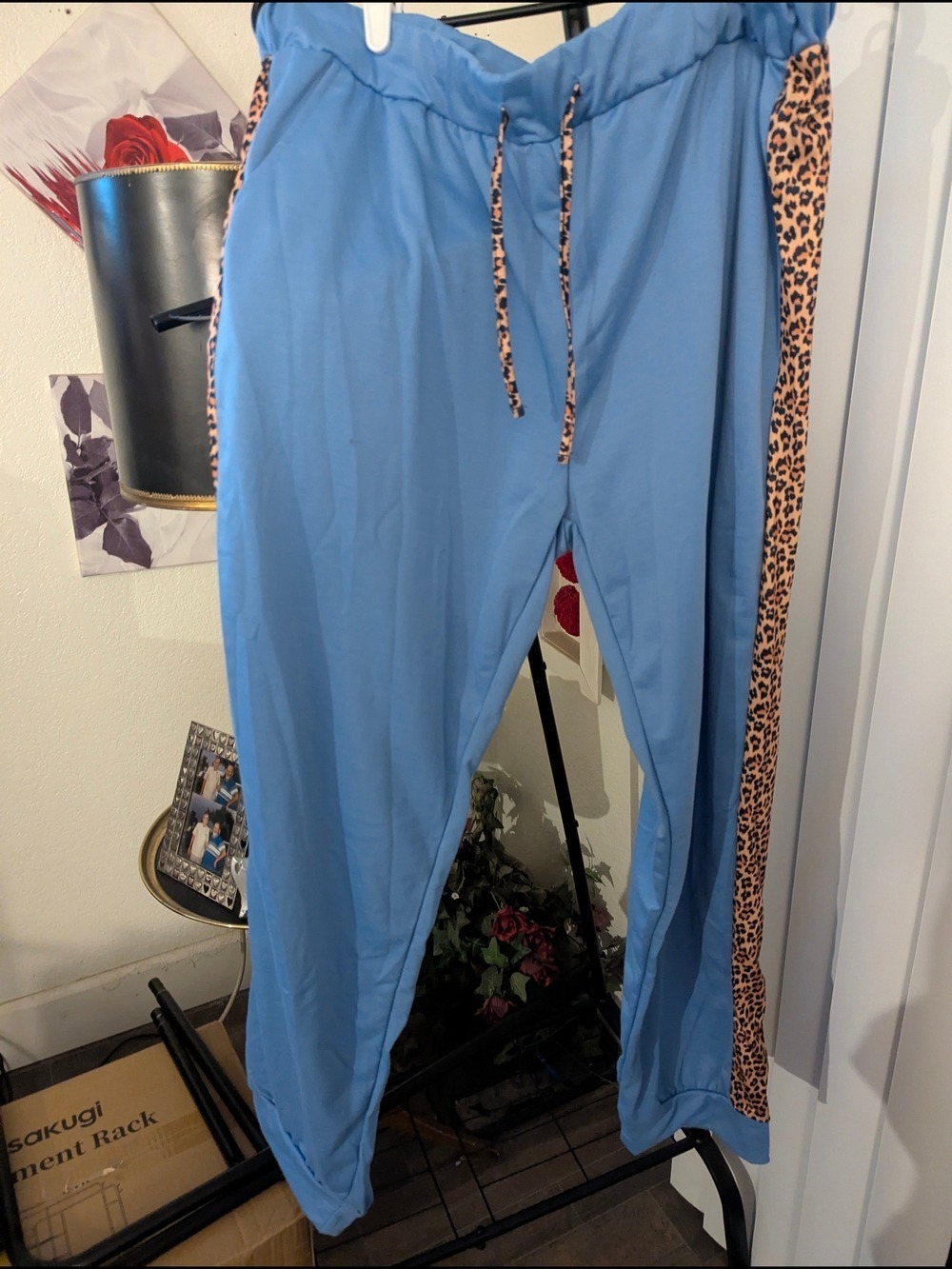 Light Blue Tracksuit Set Leopard Print Hoodie & Joggers 4XL. NWOT - Picture 5 of 16